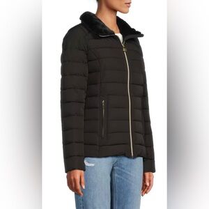Michael Kors Missy’s Faux Fur Trimmed Hooded Packable Jacket